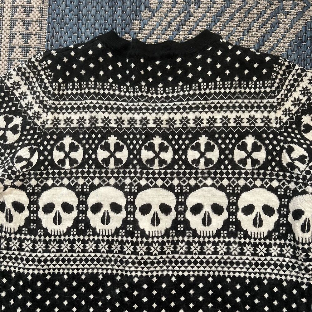 Hell Bunny goth punk emo grunge alt skull halloween holiday cardigan witchy M - Picture 5 of 10